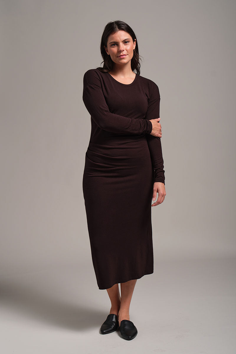 Side-Shirred Knee-Length Dress Kindred New York Side-Shirred Knee-Length Dress Kindred New York