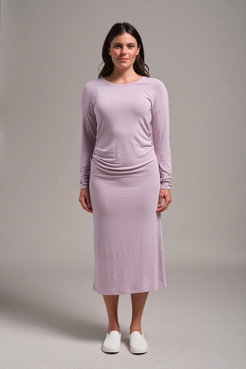 Side-Shirred Knee-Length Dress  Kindred New York