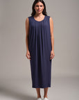 Soft Pleated Knee-Length Dress