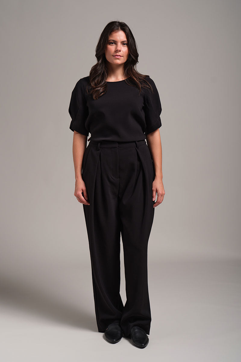 Super Wide-Leg Pant with Pleat Detail – Kindred New York