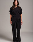 Super Wide-Leg Pant with Pleat Detail