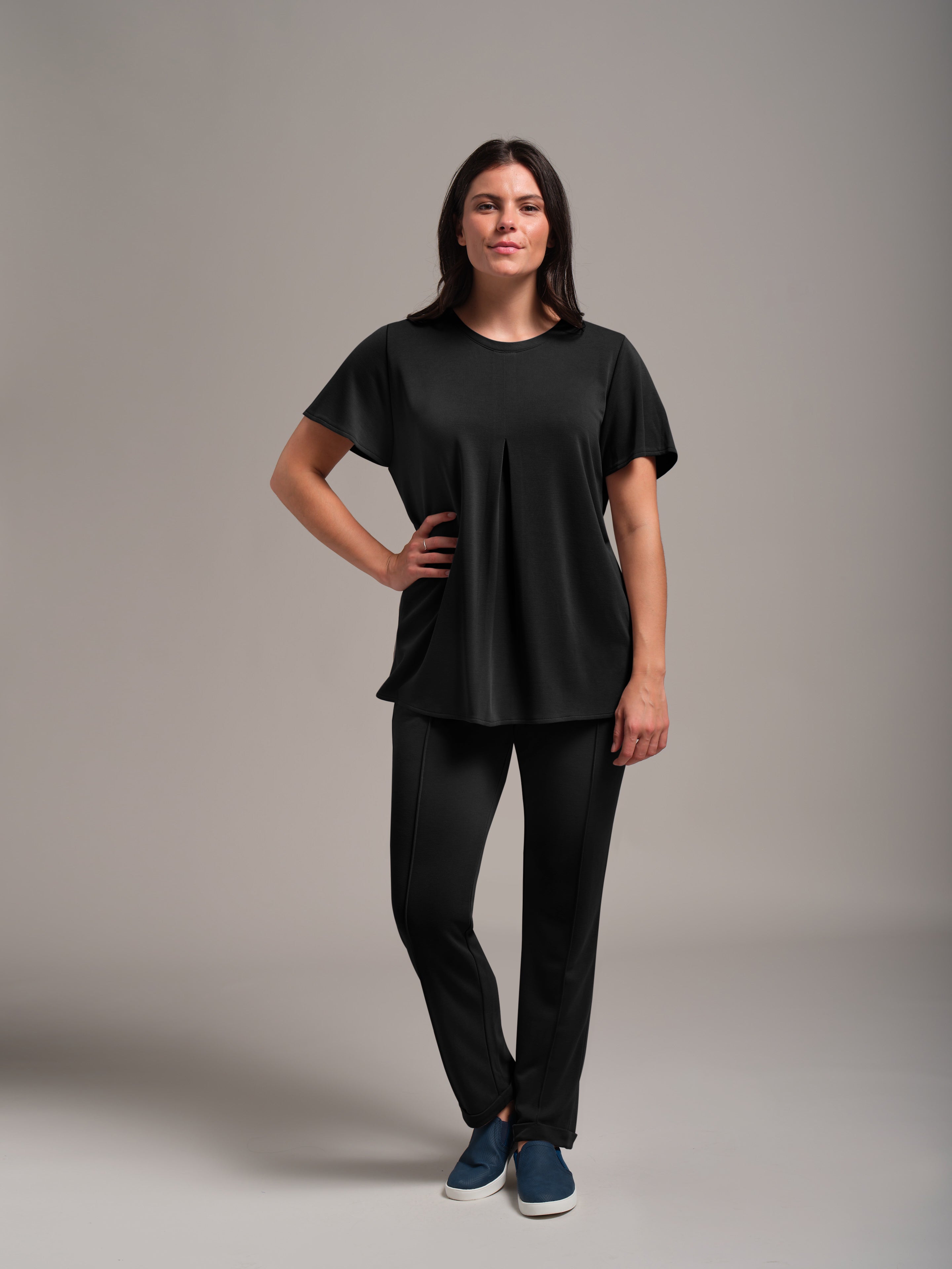 T-shirt Femme Manches Papillons Noir - Marque Abound - Taille S Neuve Avec étiquettes