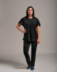 Flutter Sleeve Pleat Front Top