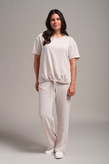 Straight-Leg Pant with Elastic Waistband