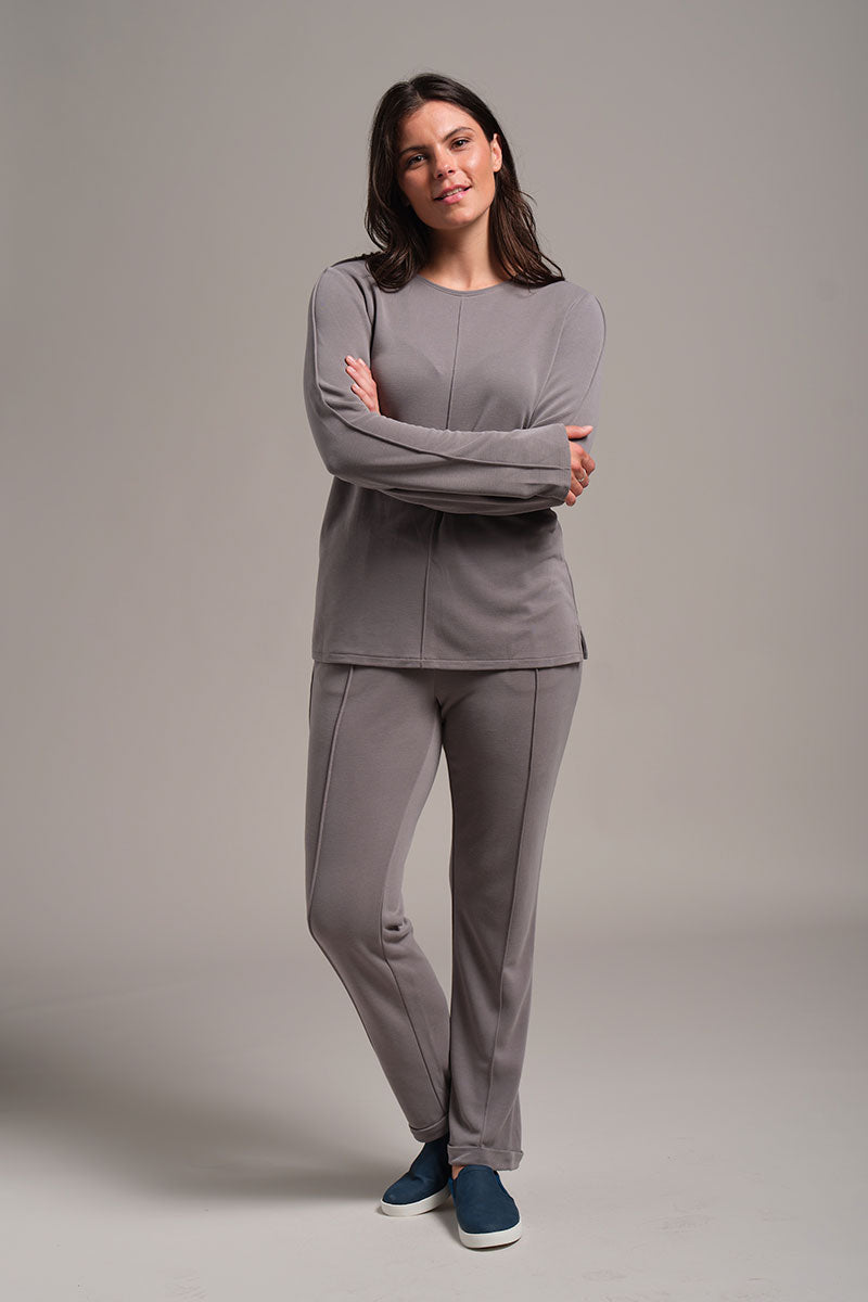 SLIM TAPERED LEG ANKLE LENGTH WITH PINTUCK AT FRONT LEG SEAM